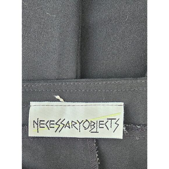 Vtg 90s Necessary Objects Womens Pants Black Juniors 9 Straight Boot Cut Stretch - Picture 4 of 12